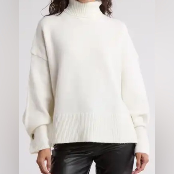 French Connection Kezia Women's Cream Turtleneck Sweater - Picture 4 of 11